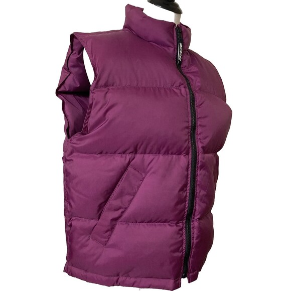 Down Puffer Vest Quilted Sz Large Full Front Zipper Collared Catalina Outerwear - Picture 3 of 15